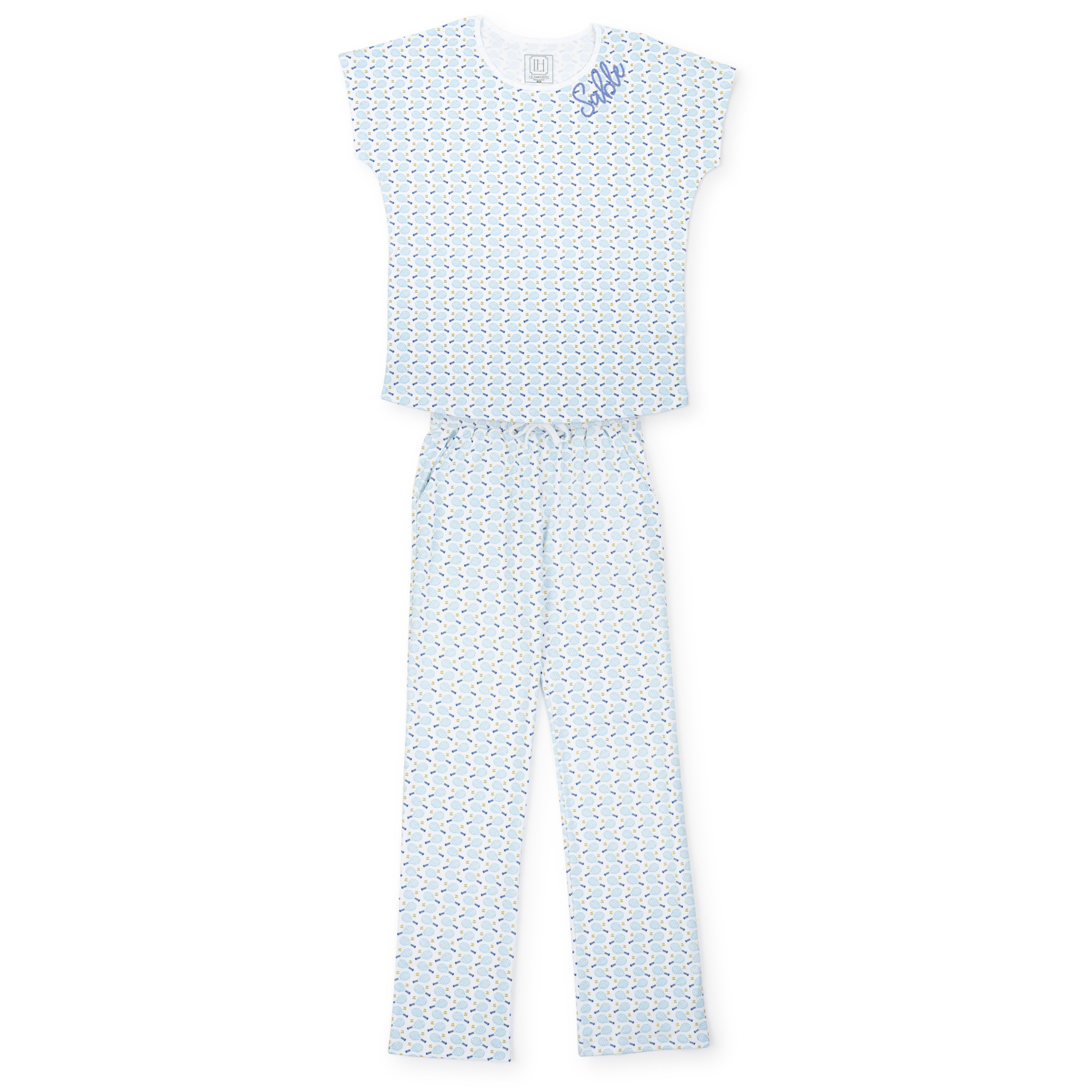 Buy Marcia Women's Pajama Pant Set - Tennis Match Blue kids clothing online