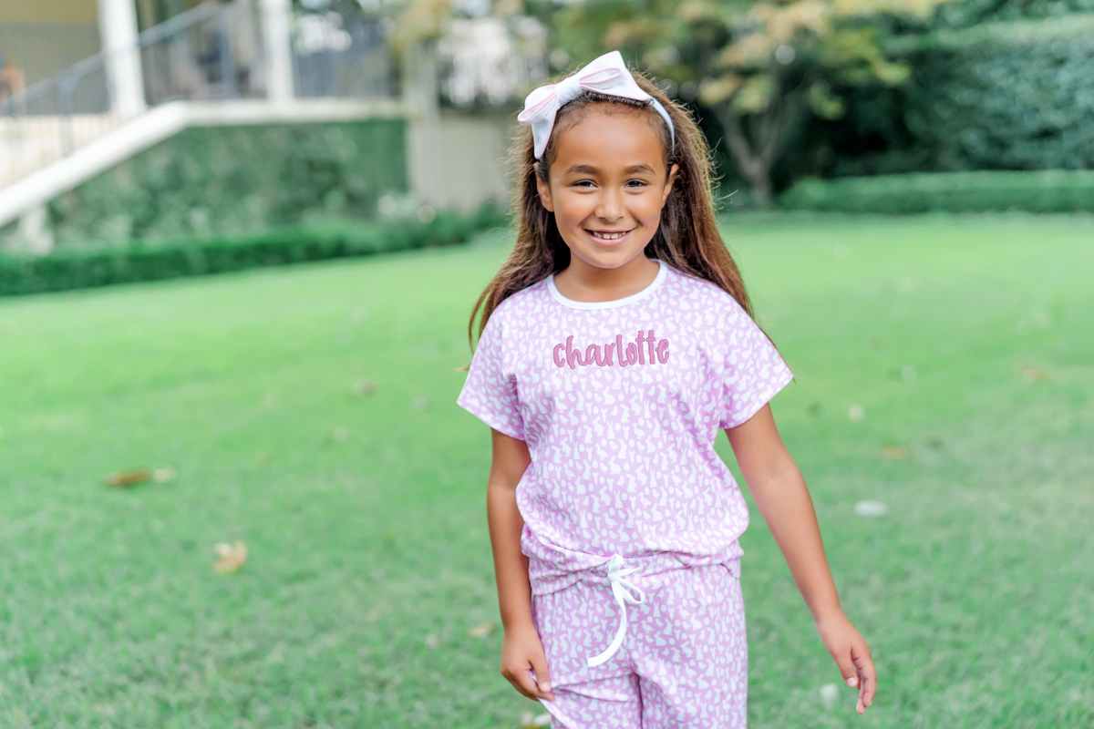 Everyday Merrick Girls' Pant Set Easter Time Pink Children’s Wear