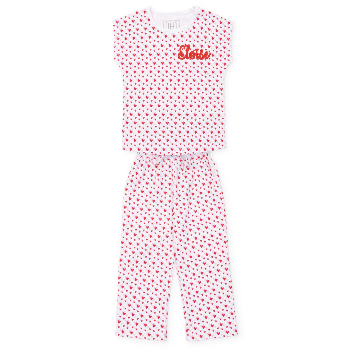 Merrick Girls' Pant Set Heart to Heart Pink outfit perfect for everyday wear