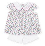 Minden Girls' Pima Cotton Short Set Bright Butterflies outfit perfect for everyday wear