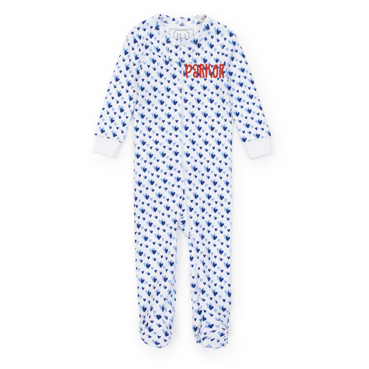 Parker Boys' Zipper Pajama - Heart to Heart Blue outfit perfect for everyday wear