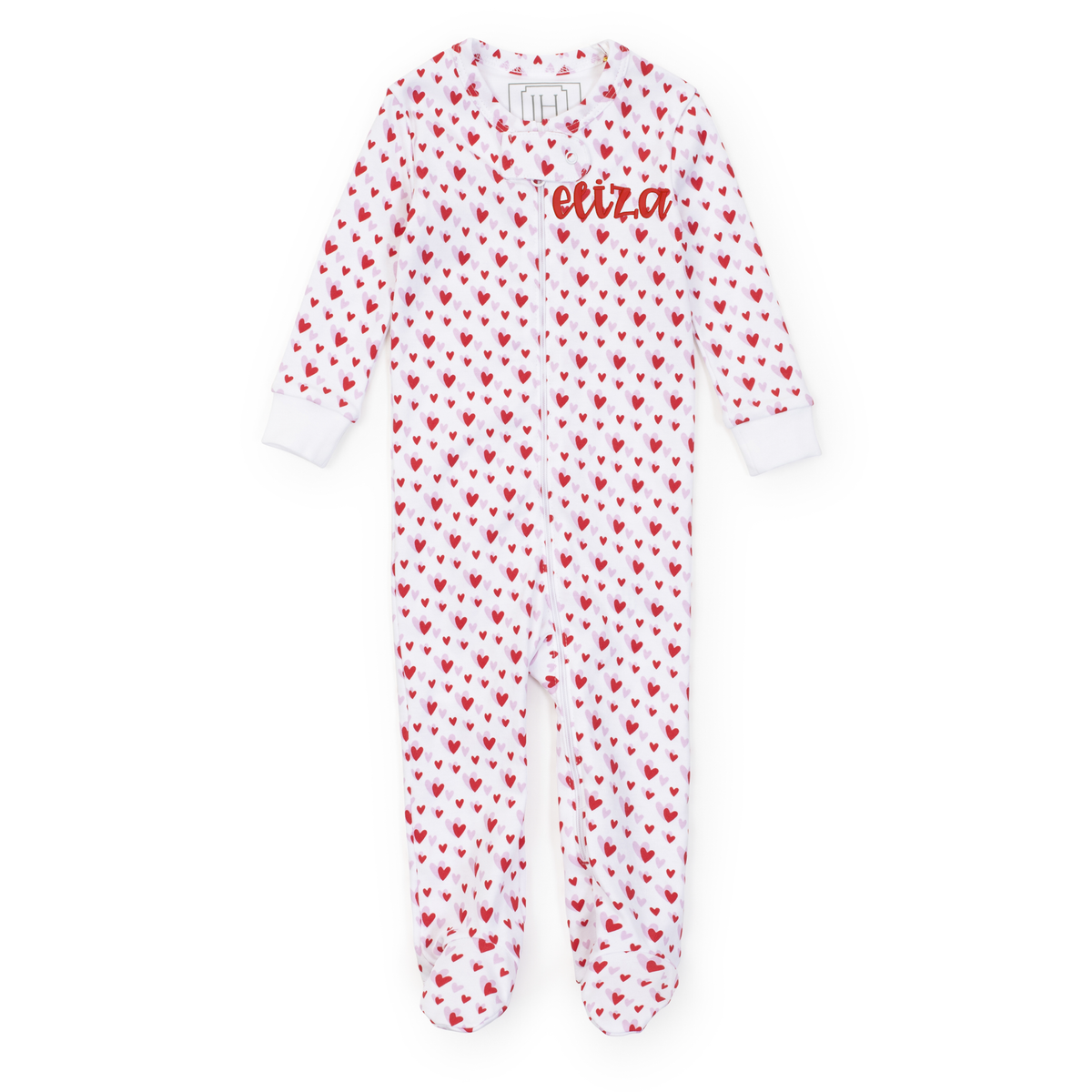 Parker Girls' Zipper Pajama - Heart to Heart Pink outfit perfect for everyday wear