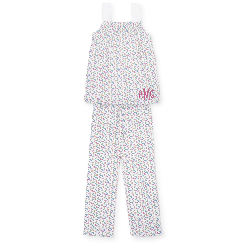 Pennie Women's Pajama Pant Set - Bright Butterflies