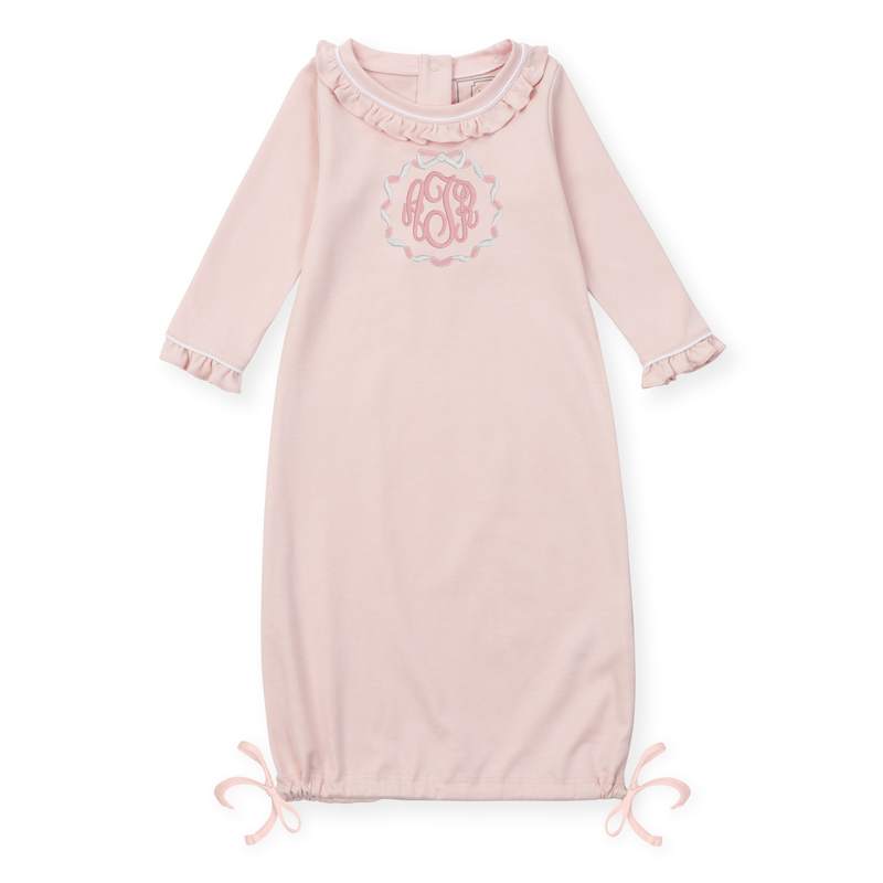 Baby Shop: Georgia Pima Cotton Daygown with Monogram  - Light Pink