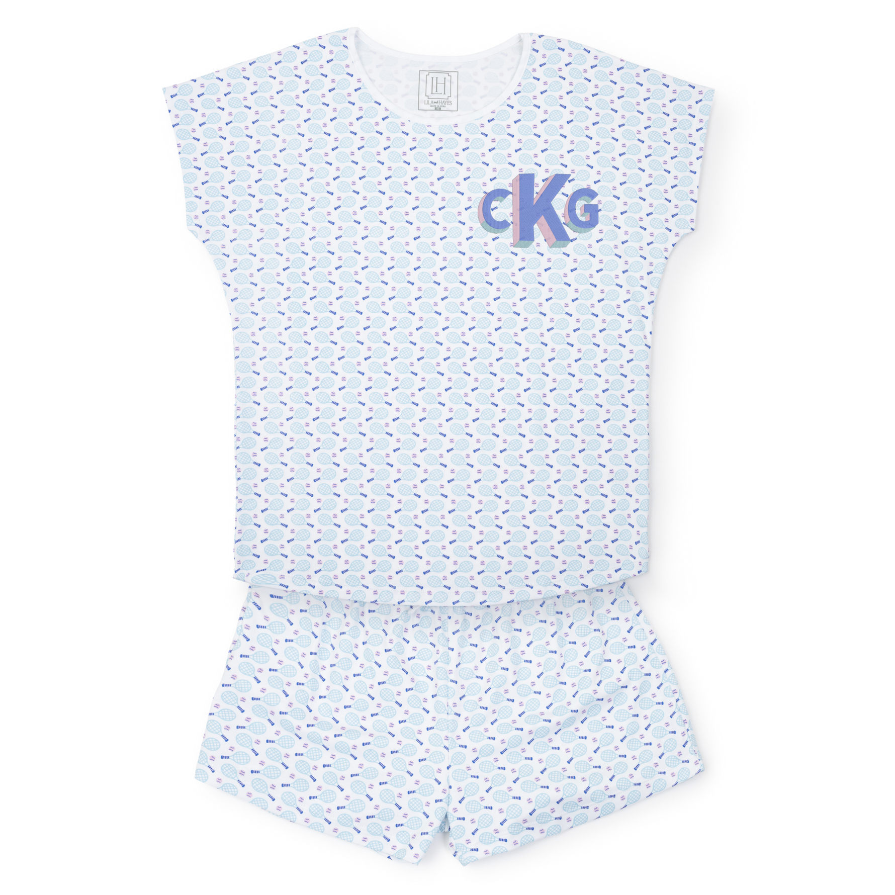 Buy Riley Women's Pajama Short Set - Tennis Match Pink kids clothing online