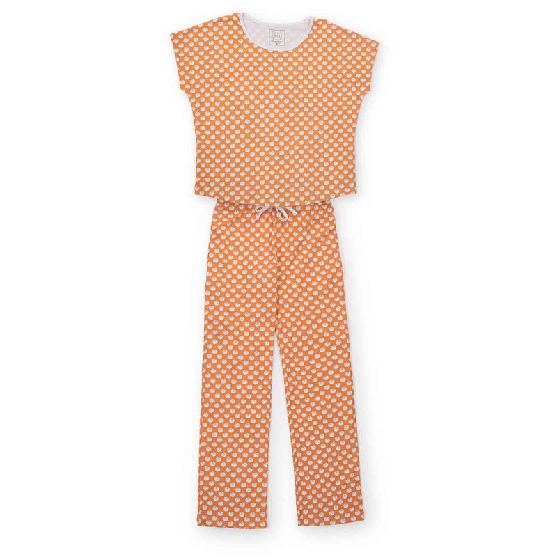 SALE Marcia Women's Pima Cotton Pajama Pant Set - Fall Pumpkins