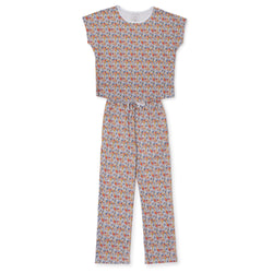 Marcia Women's Pima Cotton Pajama Pant Set - Falling For Floral