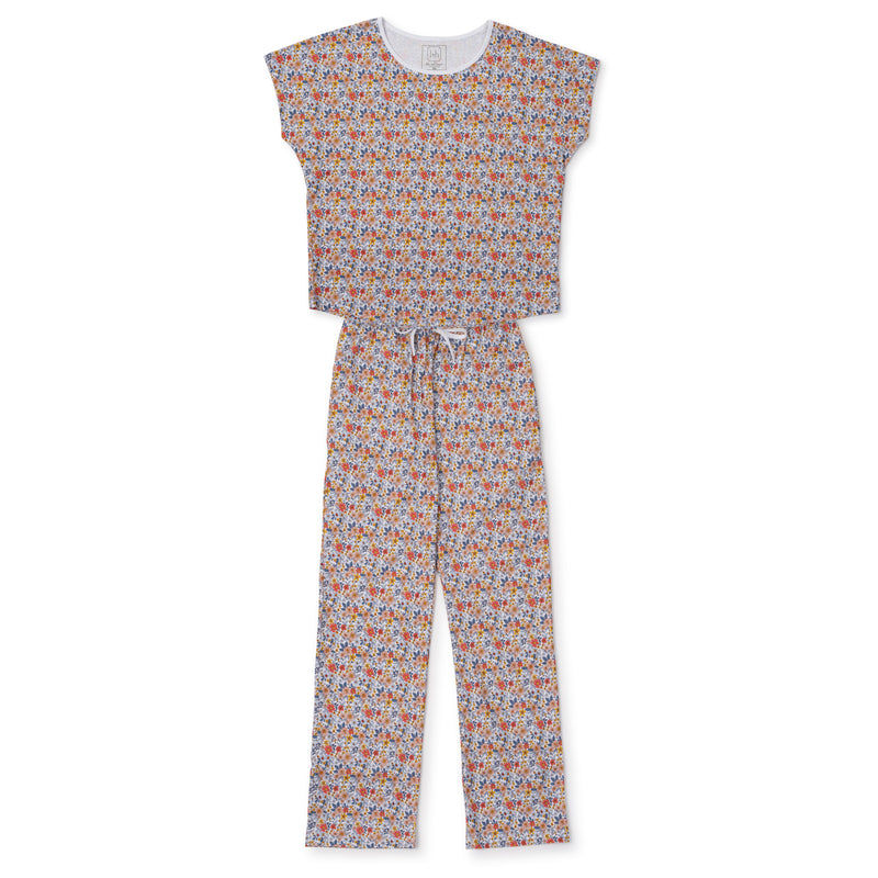 SALE Marcia Women's Pima Cotton Pajama Pant Set - Falling For Floral
