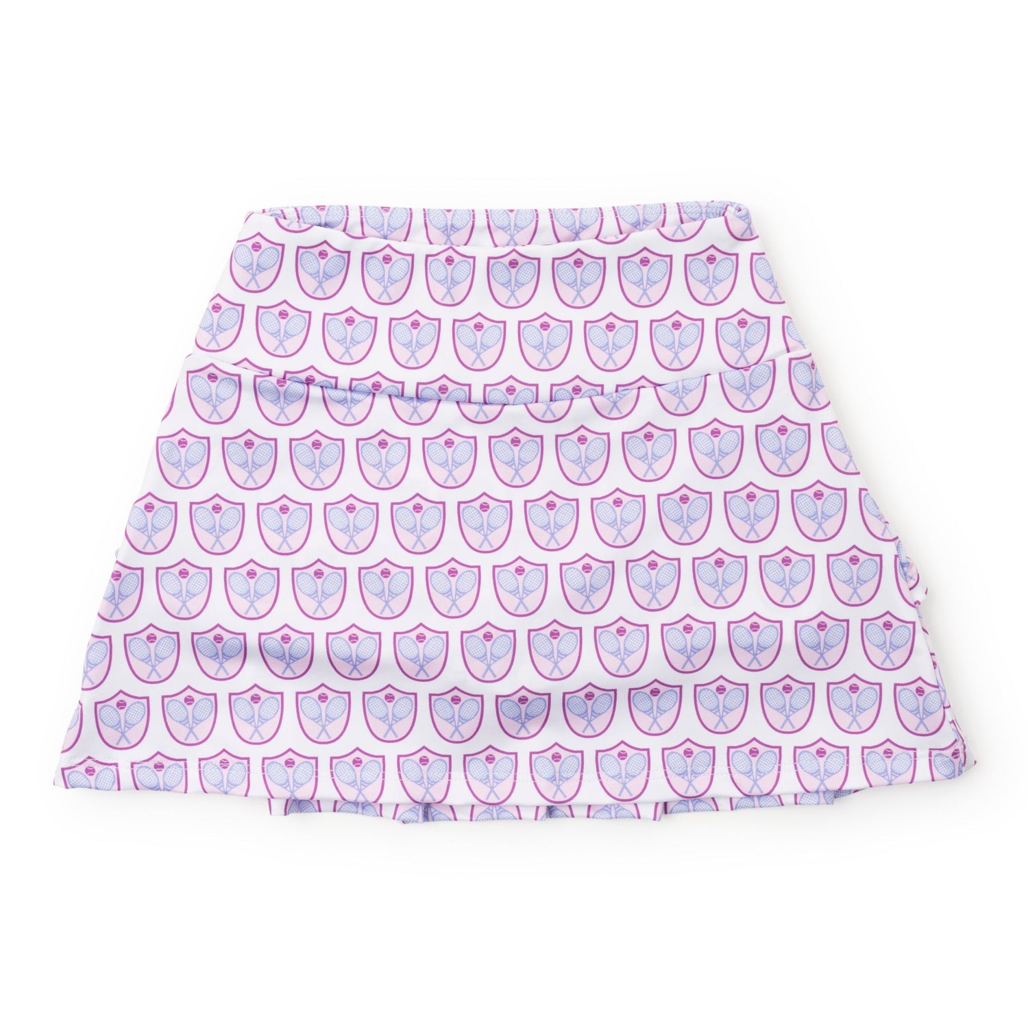 Margot Girls' Performance Skirt by LH Sport Tennis Crest Pink