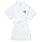 Everyday Molly Women's Short Sleeve Spa Wrap Robe - Zeta Tau Alpha Embroidery Kidswear
