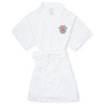 Everyday Molly Women's Short Sleeve Spa Wrap Robe - Gamma Phi Beta Embroidery Kidswear
