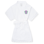 Everyday Molly Women's Short Sleeve Spa Wrap Robe - Sigma Kappa Embroidery Kidswear