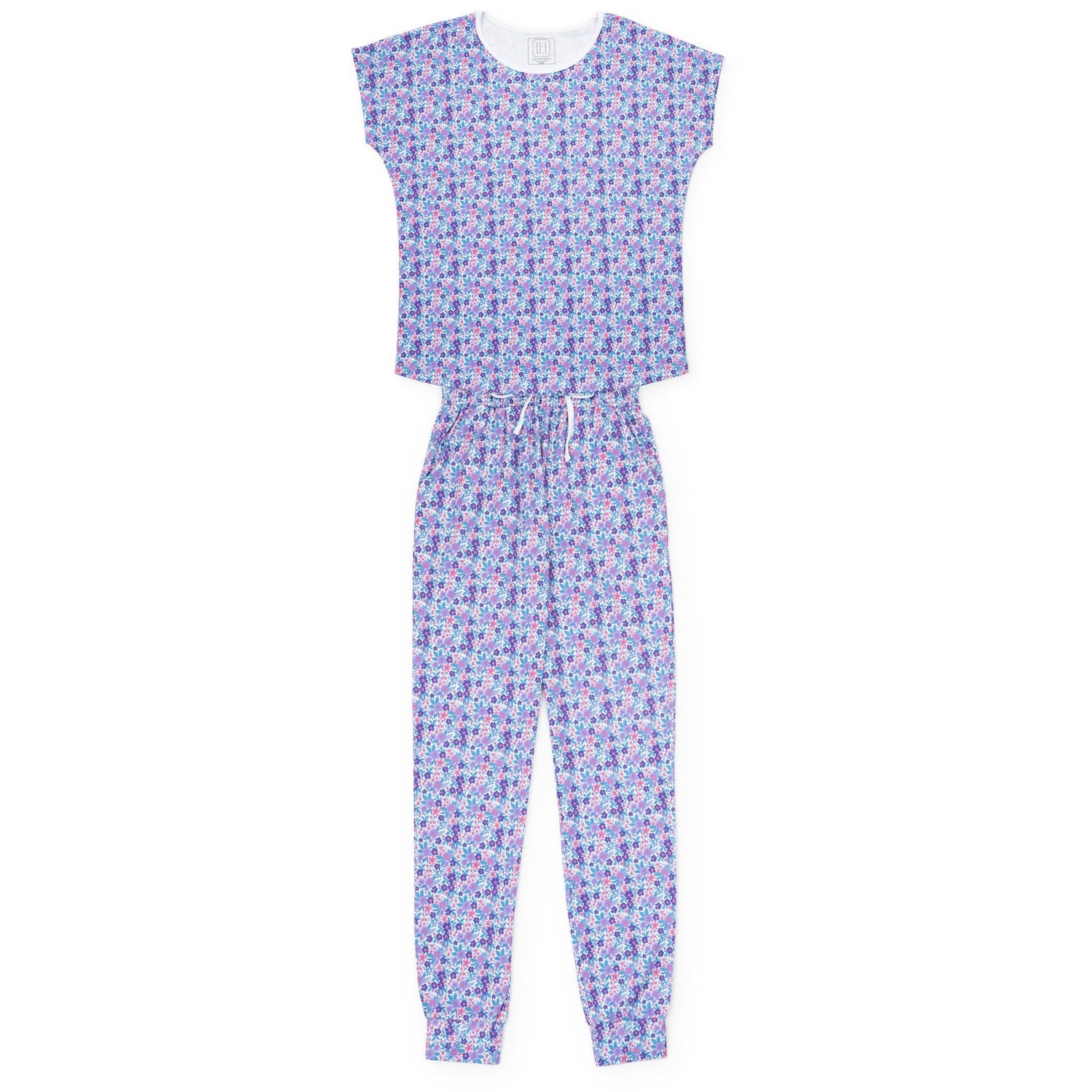 Melanie Women's Pajama Jogger Pant Set - Blackberry Floral