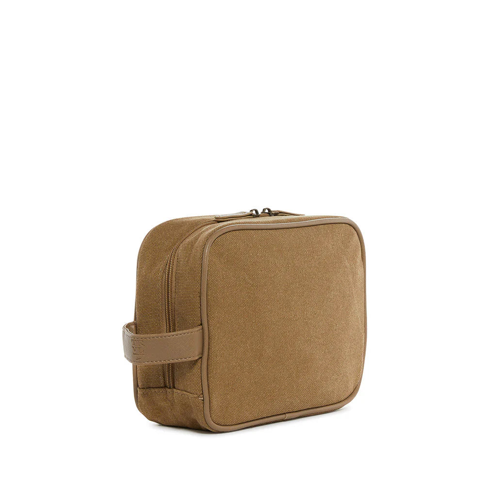 Men's Kit Case - Toiletry Bag Coated Canvas Hay by TRVL Design
