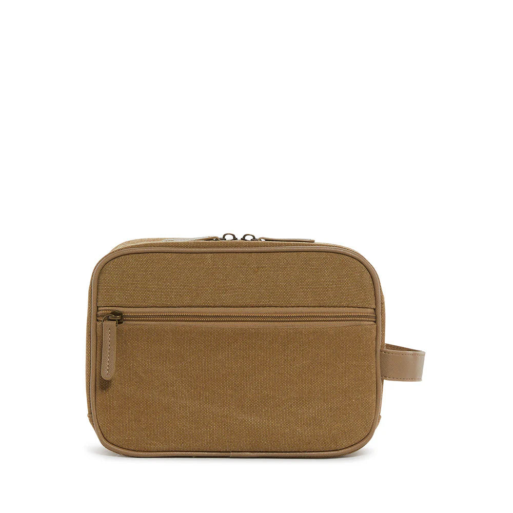 Men's Kit Case - Toiletry Bag Coated Canvas Hay by TRVL Design