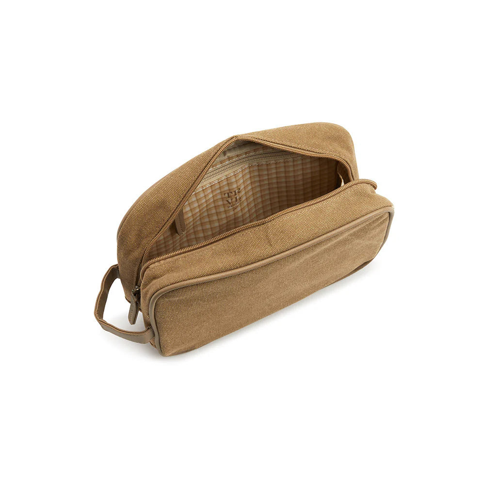 Men's Kit Case - Toiletry Bag Coated Canvas Hay by TRVL Design