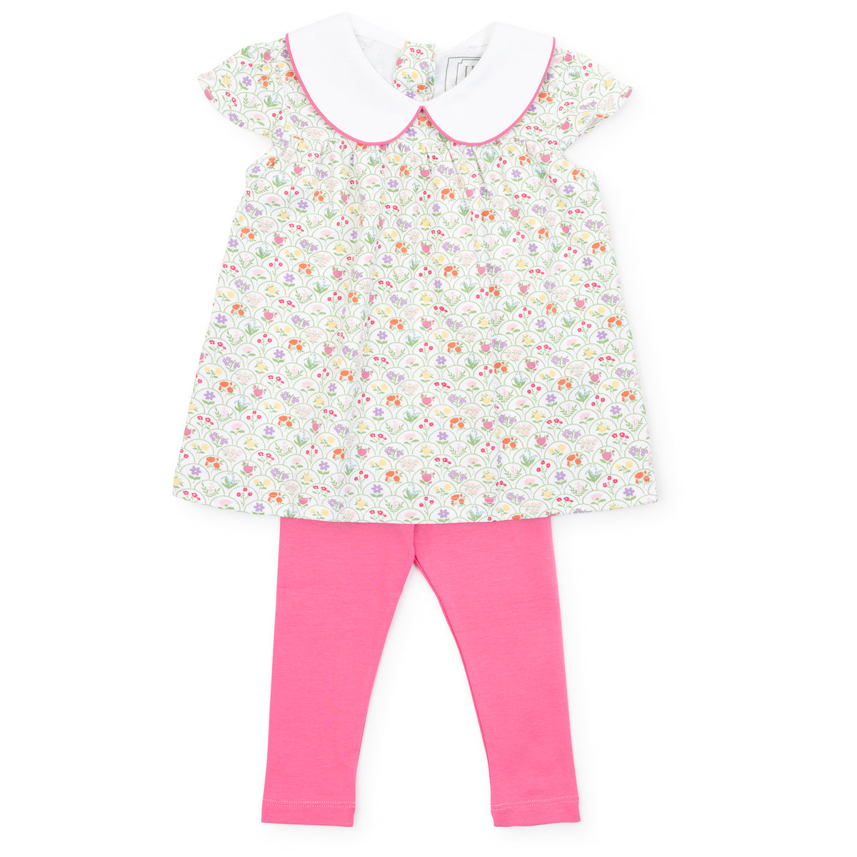 Everyday Minden Girls' Pima Cotton Legging Set - Garden Floral Kidswear