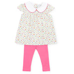 Everyday Minden Girls' Pima Cotton Legging Set - Garden Floral Kidswear