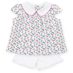 Everyday Minden Girls' Pima Cotton Short Set Bright Butterflies Kidswear