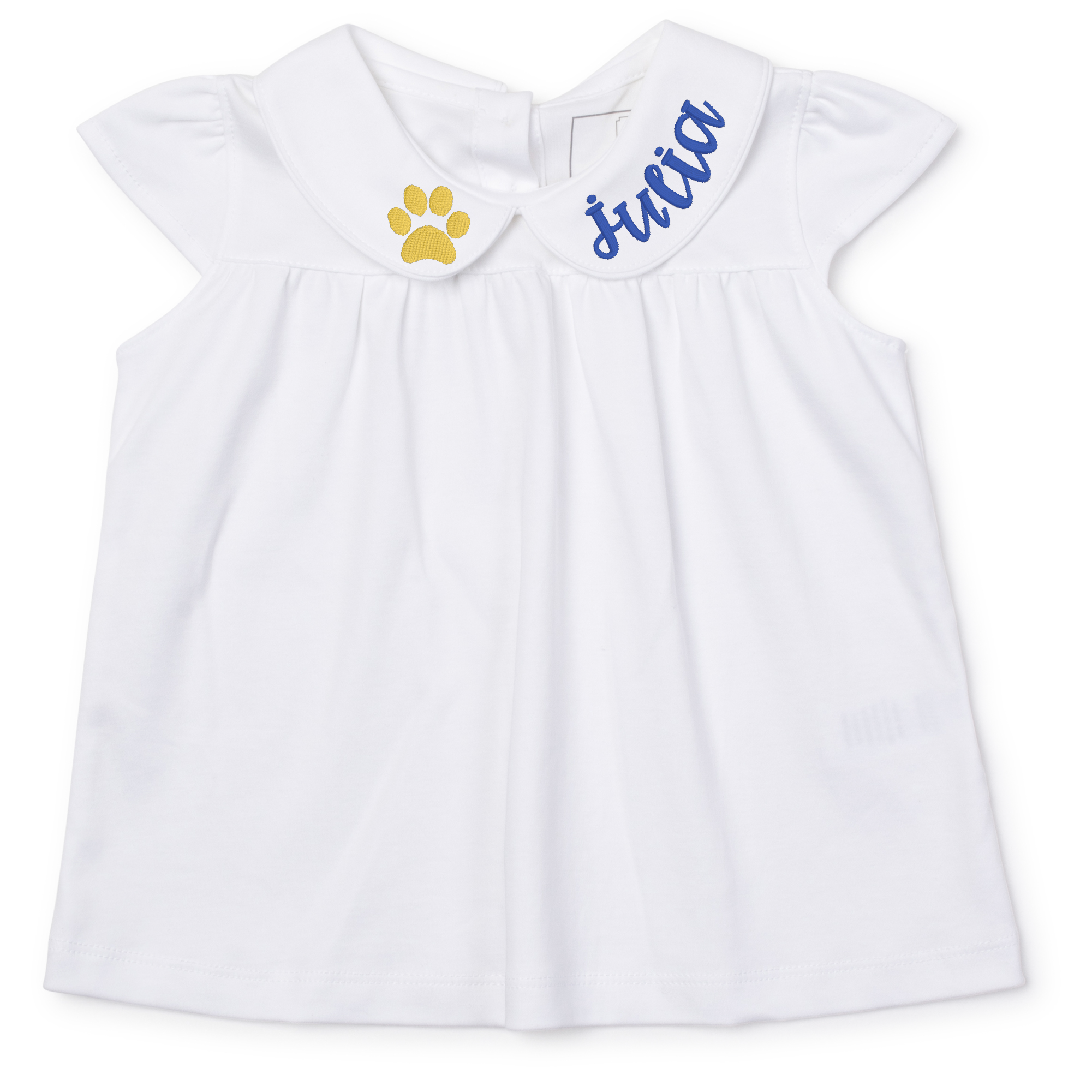 Uniform Minden Cap-Sleeve Peter Pan Collar Top