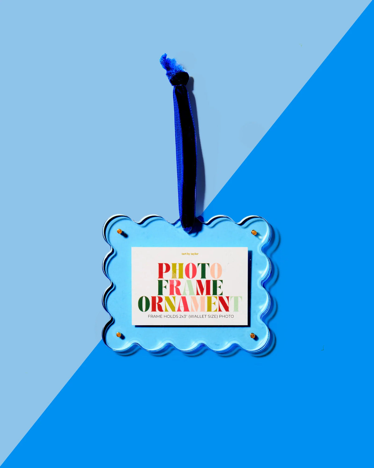 Everyday Mini Frame Ornament - Neon Blue Kidswear