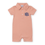 Tripp Boys' Pima Cotton Polo Shortall Orange Stripes stylish kids outfit collection