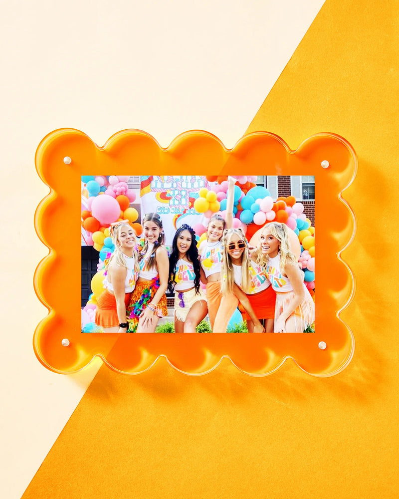 Acrylic Picture Frame - Neon Orange