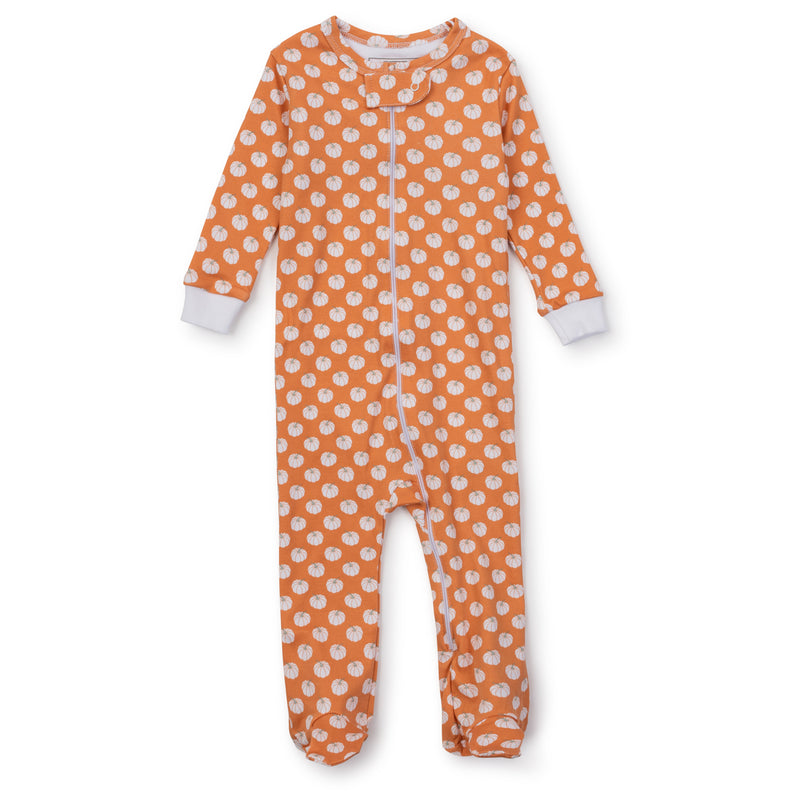 SALE Parker Pima Cotton Zipper Pajama - Fall Pumpkins