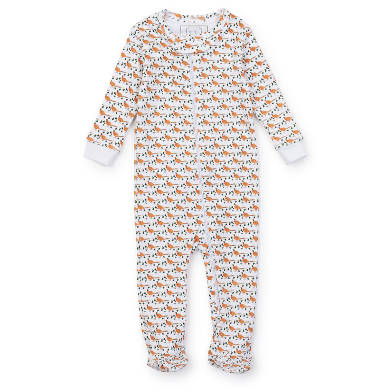 Parker Boys' Pima Cotton Zipper Pajama - Pheasants