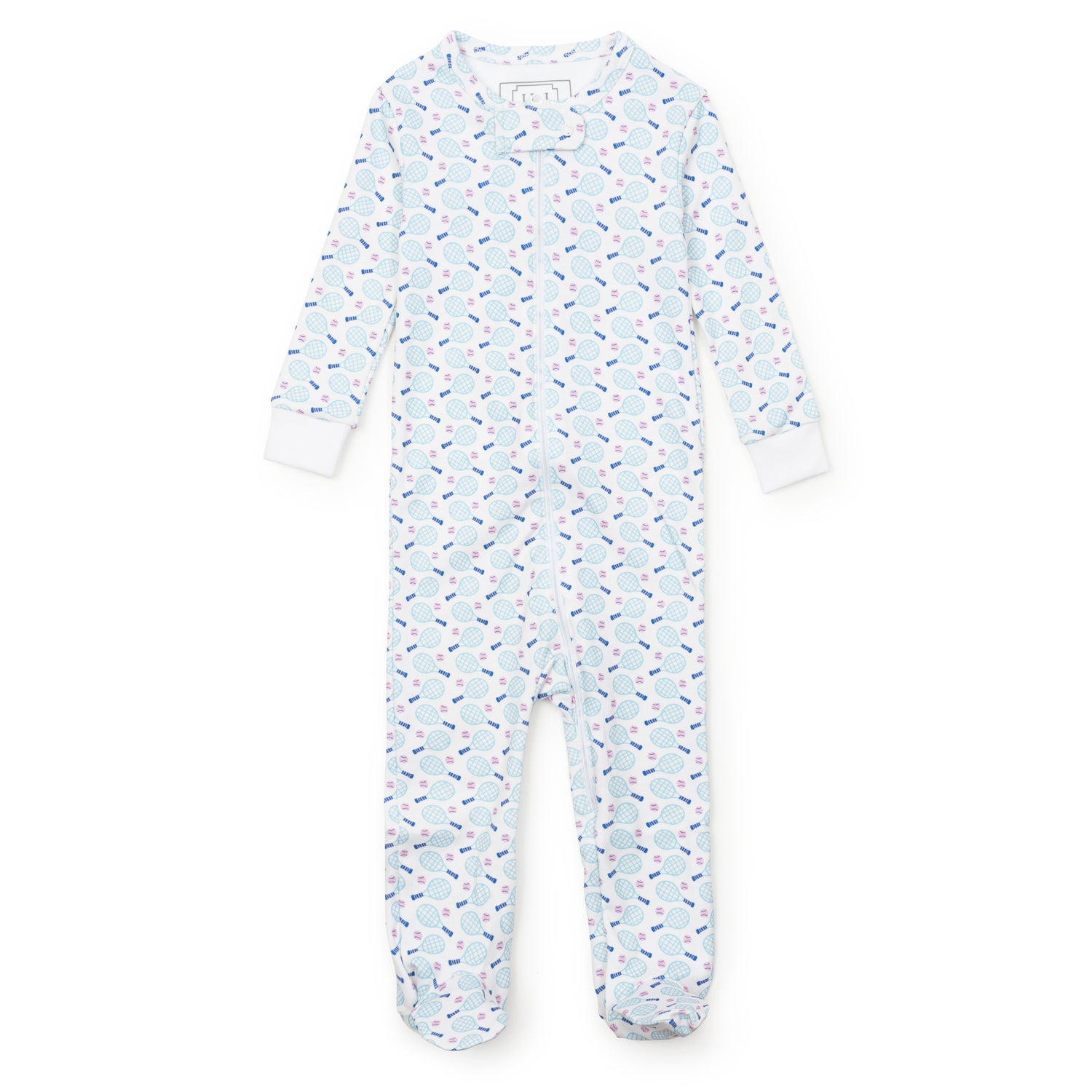 Parker Girls' Zipper Pajama - Tennis Match Pink