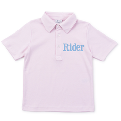 Baby Shop: Griffin Boys' Pima Cotton Polo Golf Shirt with Monogram - Pink Stripes
