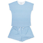 Everyday Riley Women's Pajama Short Set - African Elephants Blue Kidswear