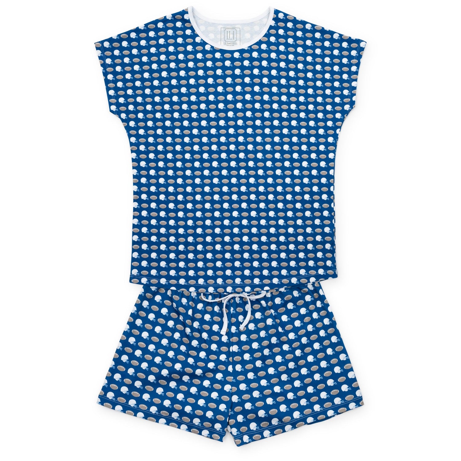 Riley Women's Pajama Short Set - First Down Football