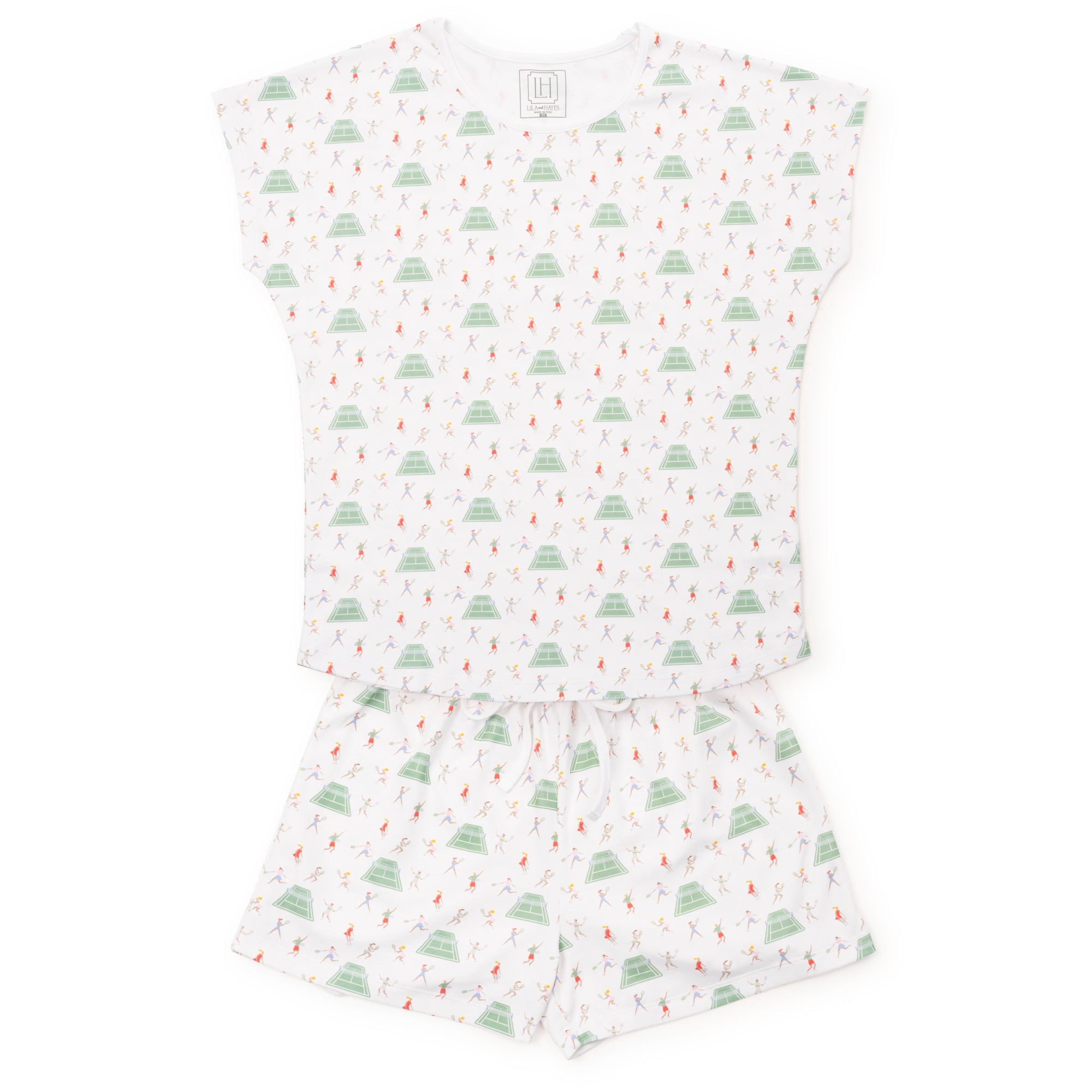 Riley Women's Pajama Short Set - Tennis Life