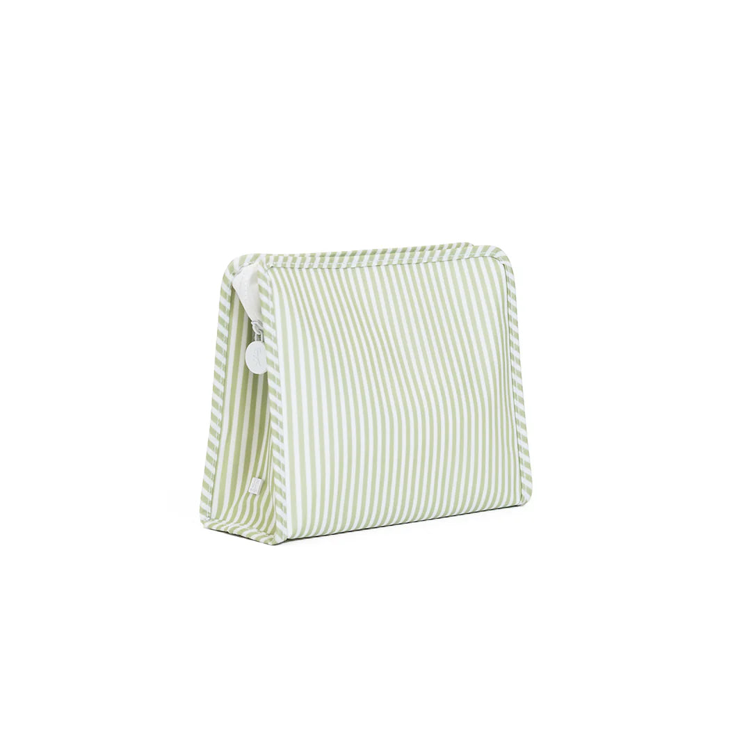 Roadie Large Zip Pouch Pimlico Stripe Sage by TRVL Design