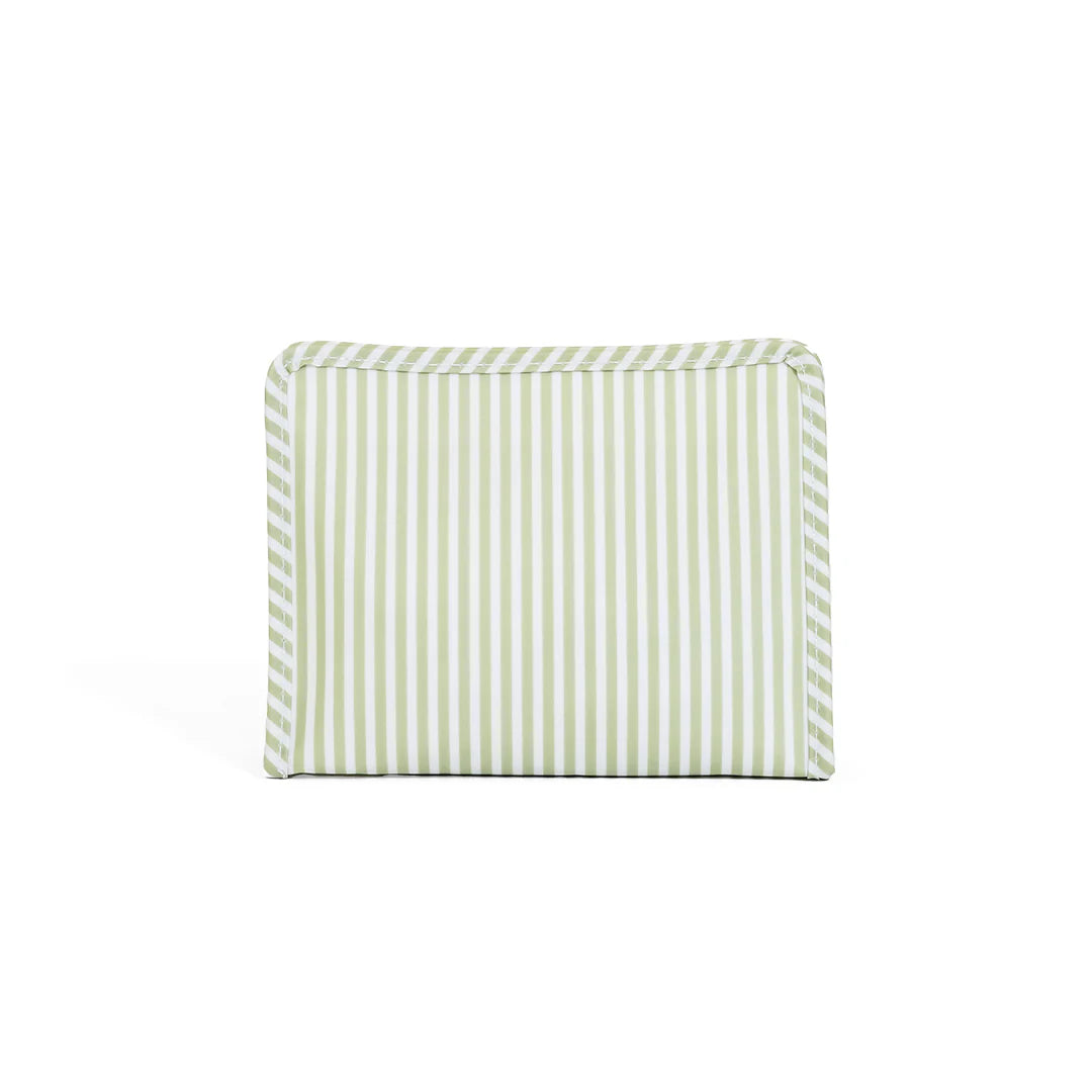 Roadie Medium Zip Pouch Pimlico Stripe Sage by TRVL Design dress for girls premium quality
