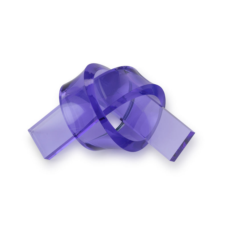 Decorative Acrylic Love Knot - Frosted Purple