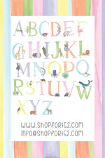 Hand Painted Animal Alphabet Flash Cards by Fort52 stylish kids outfit collection