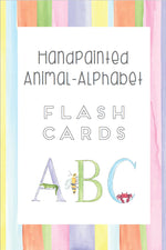Everyday Hand Painted Animal Alphabet Flash Cards by Fort52 Kidswear
