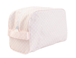 The Dopp Kit Peachy Pink Gingham by Apple of My Isla