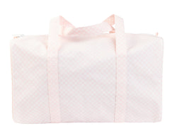 The Duffel Bag Peachy Pink Gingham by Apple of My Isla