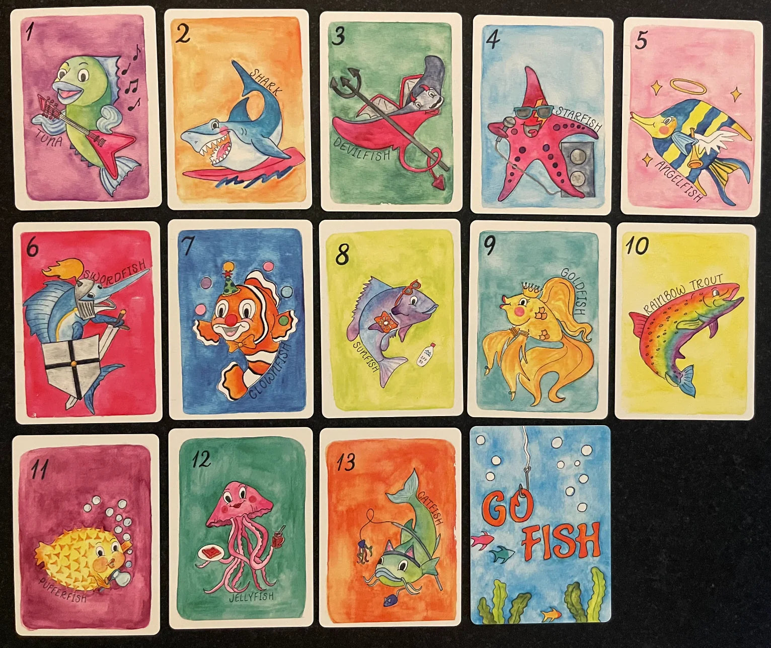 Watercolor Playing Cards by Fort52 - Go Fish dress for girls premium quality