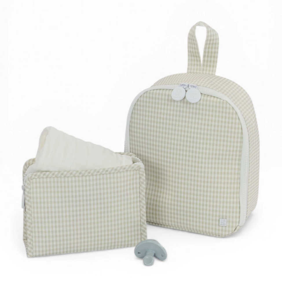 Bring It Lunch Bag Gingham Pearl Grey by TRVL Design