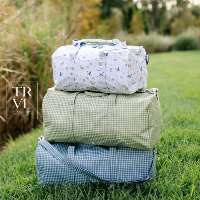 Buy XL Weekender Duffel Bag Rodeo Check Indigo by TRVL Design kids clothing online