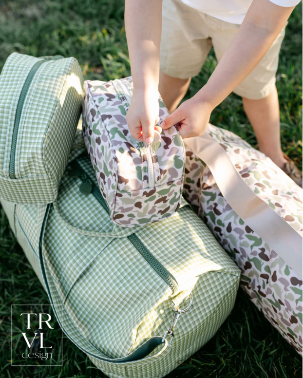 Buy Stowaway Toiletry Bag Decoy Camo by TRVL Design kids clothing online