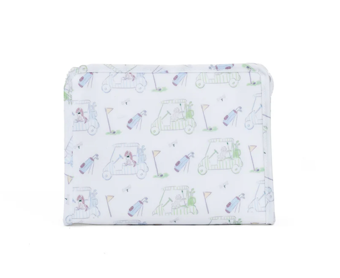 Roadie Medium Zip Pouch Putt Putt Blue by TRVL Design stylish kids outfit collection