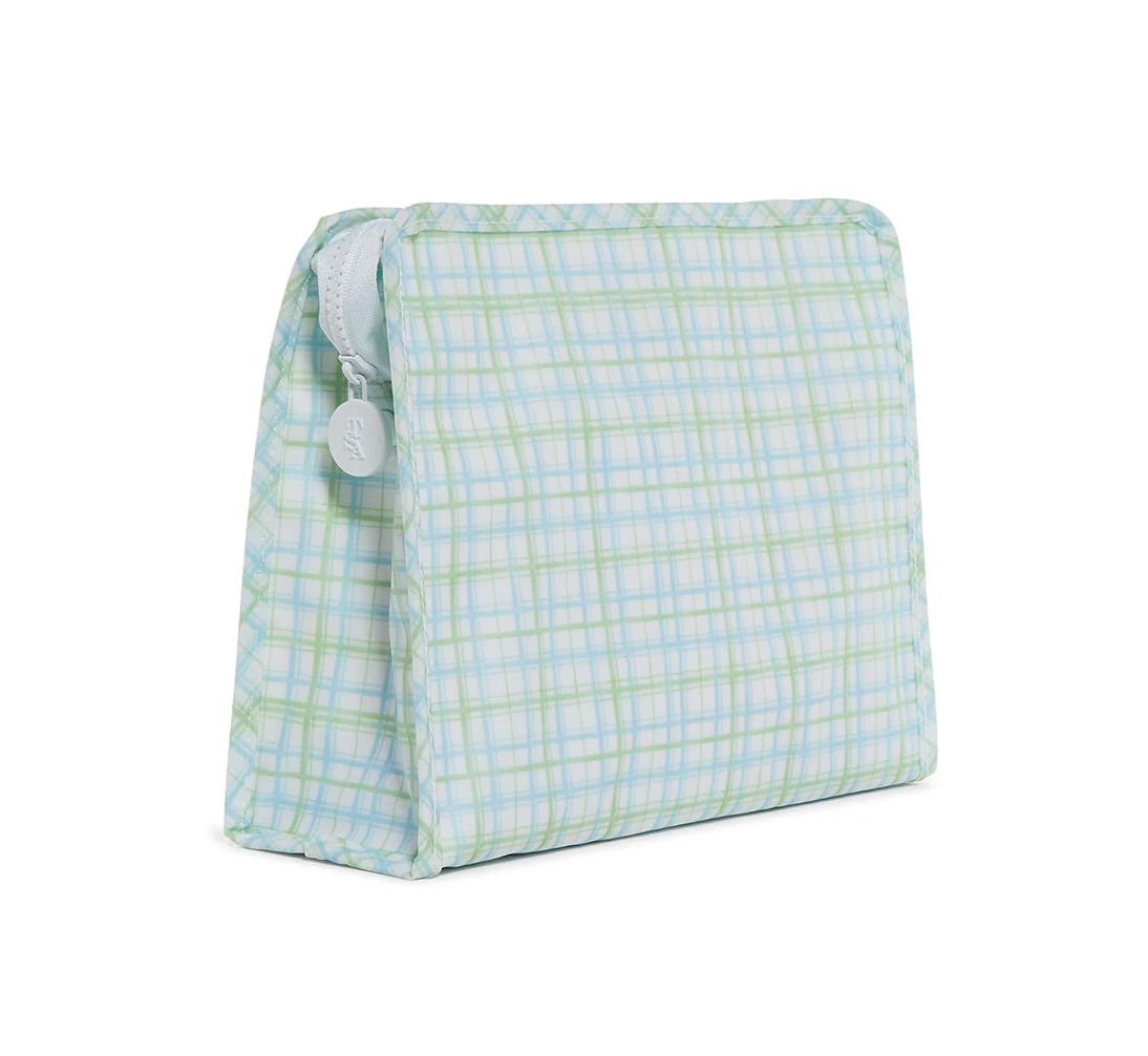 Everyday Roadie Large Zip Pouch Classic Plaid Green by TRVL Design Kidswear