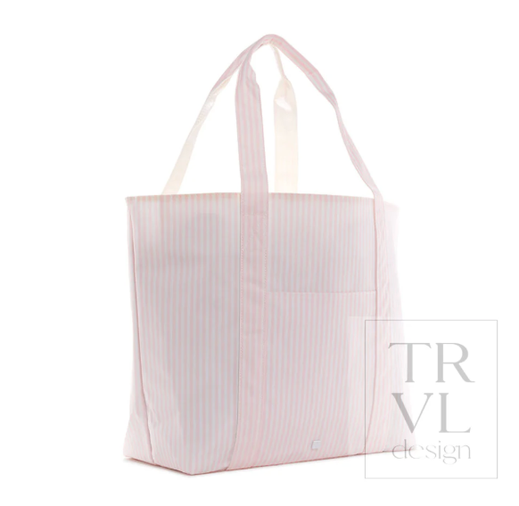 Jumbo Tote XL Pimlico Stripe Light Pink by TRVL Design