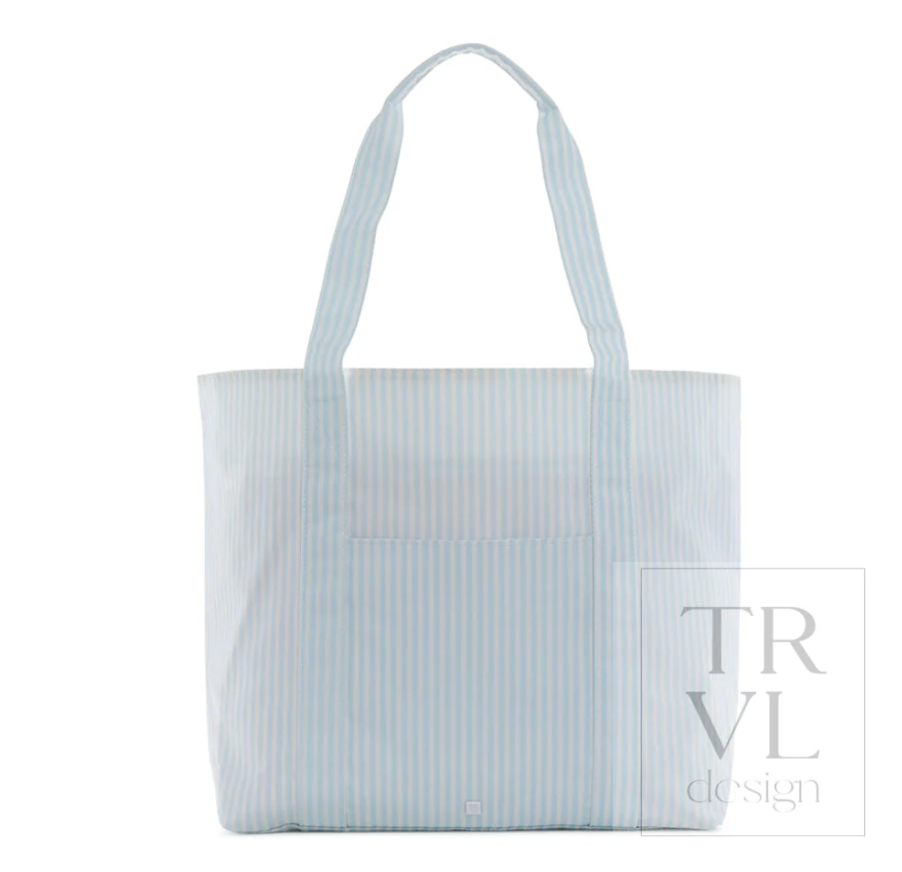 Jumbo Tote XL Pimlico Stripe Light Blue by TRVL Design