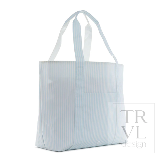 Jumbo Tote XL Pimlico Stripe Light Blue by TRVL Design